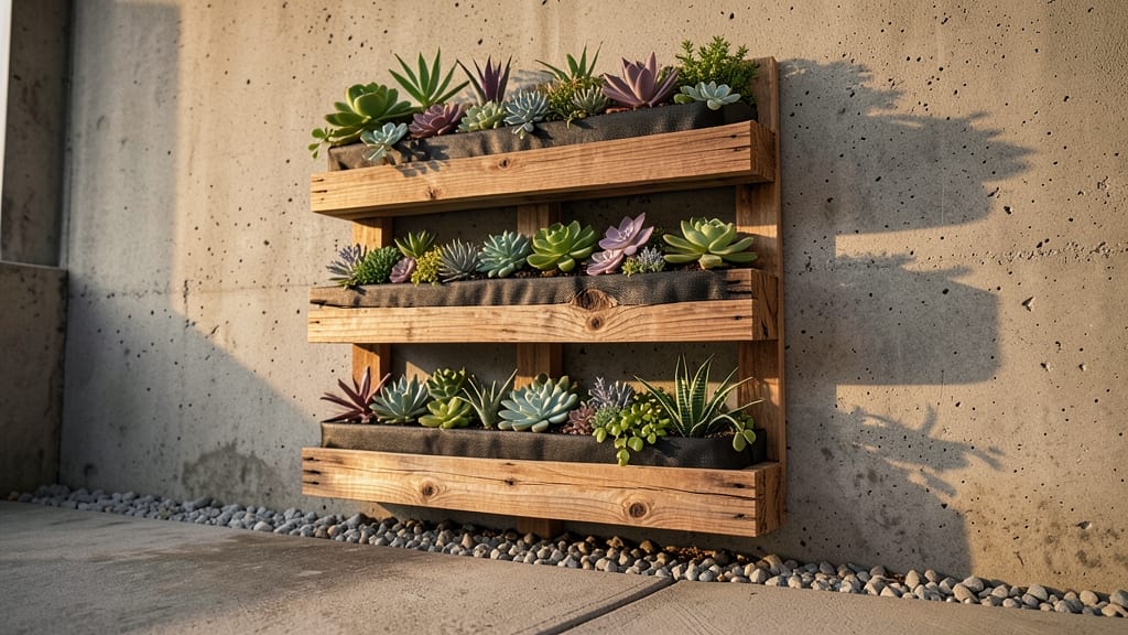 Stacked Pallet Succulent Planters