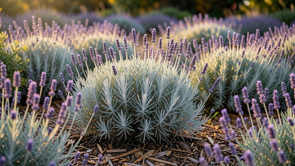 Russian Sage And Lavender Drought-Tolerant Bed