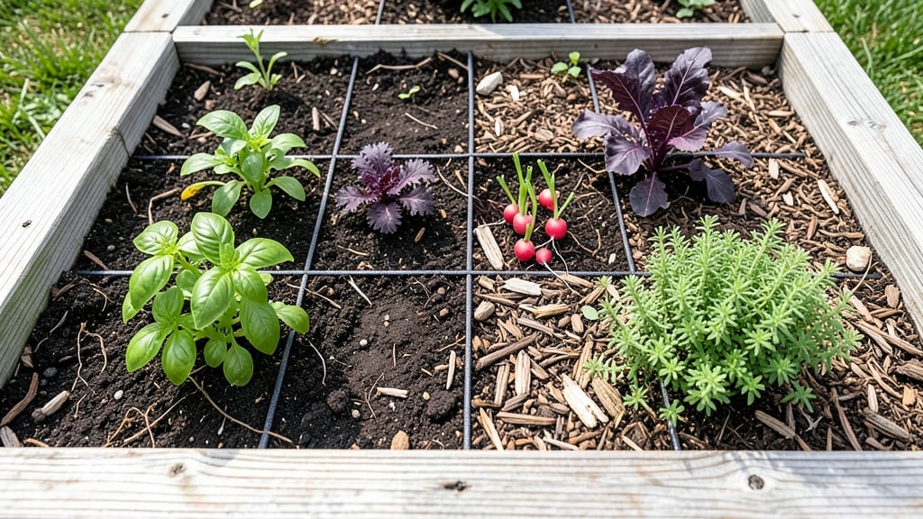 Square Foot Gardening Grid Layout