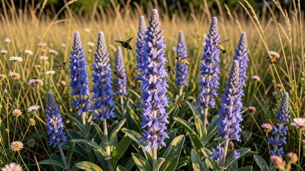 Celestial Blue Salvia for Pollinator Paradise