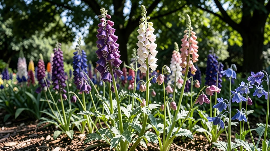 Foxgloves and Columbines for Vertical Height