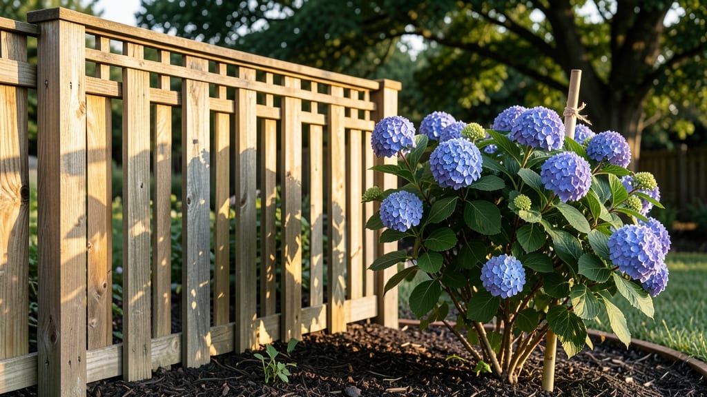 Garden Bed Fence: Rustic Wood Privacy That Defines Garden Boundaries