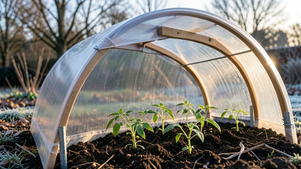 Clear Plastic Tunnels for Greenhouse Effect