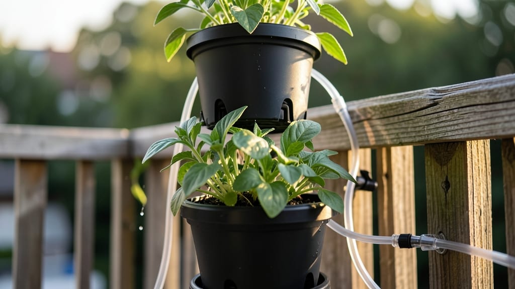 Container Stacking With Drip Irrigation