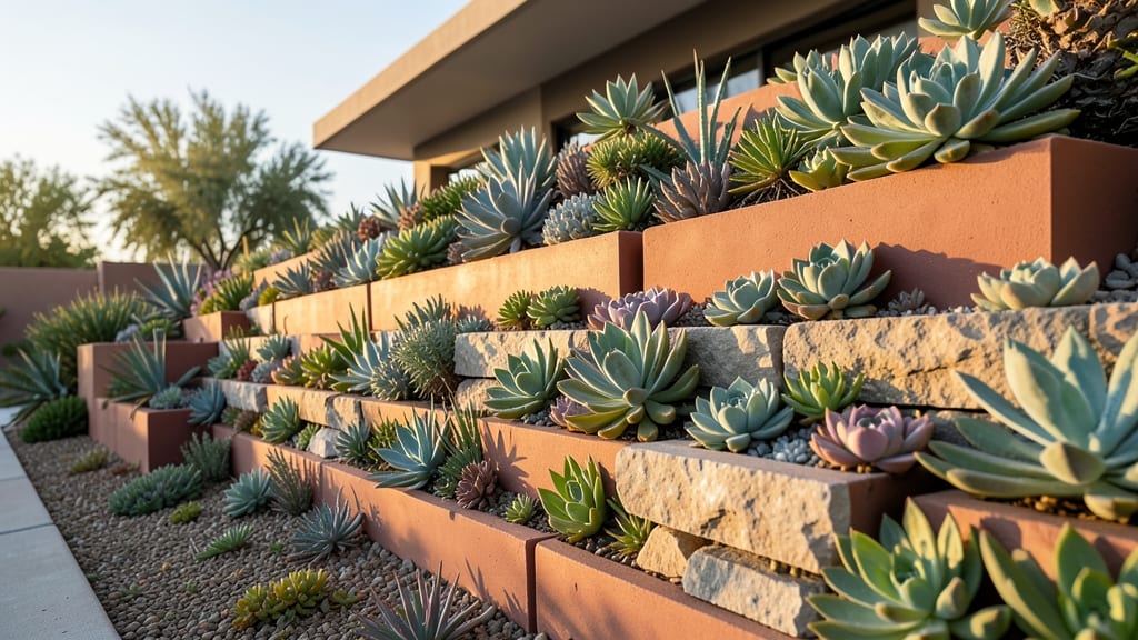 Drought-Tolerant Succulent Walls