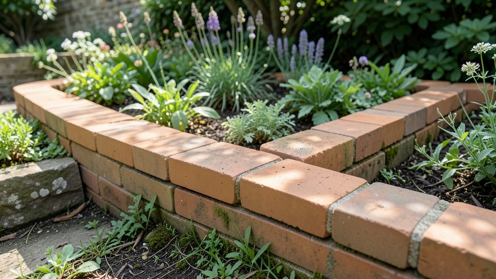 Brick Edging for Classic Garden Structure