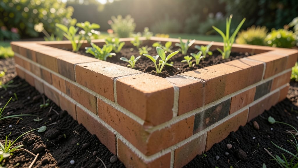 Classic Stacked Brick Border Bed