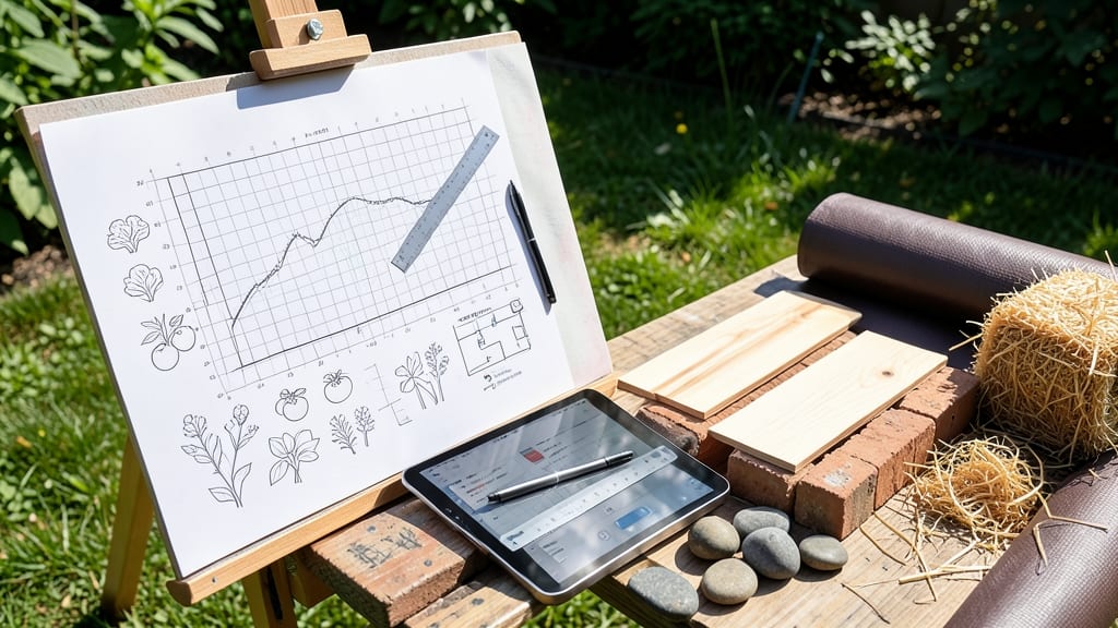 Raised Garden Bed Layout Planner: Visual Blueprint for Year-Round Plant Zones