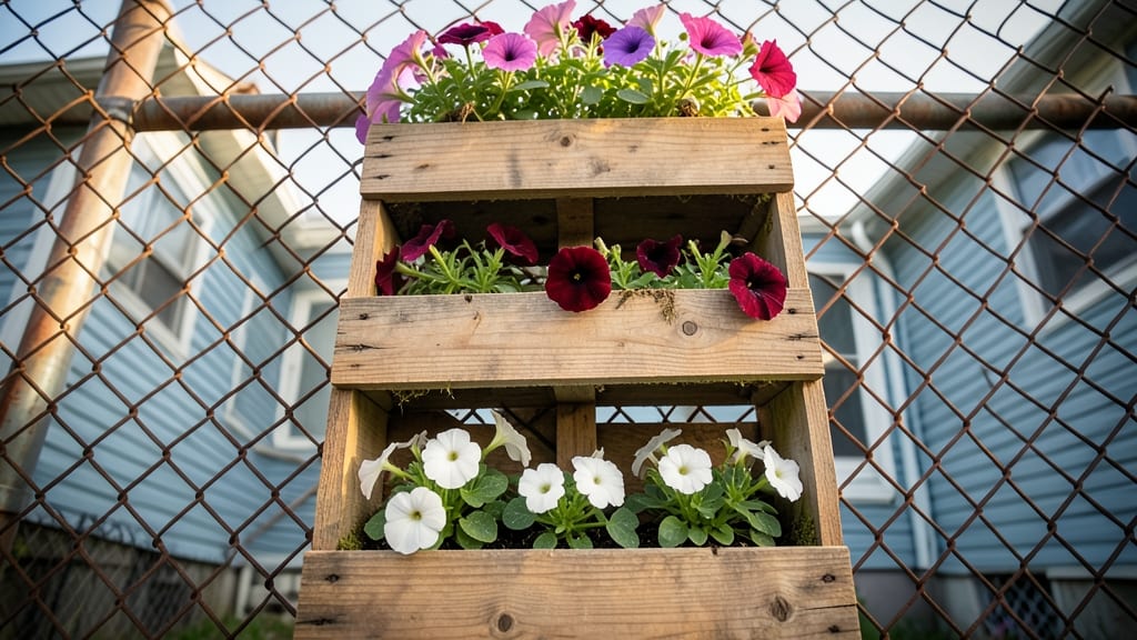 Pallet Wood Flower Planters