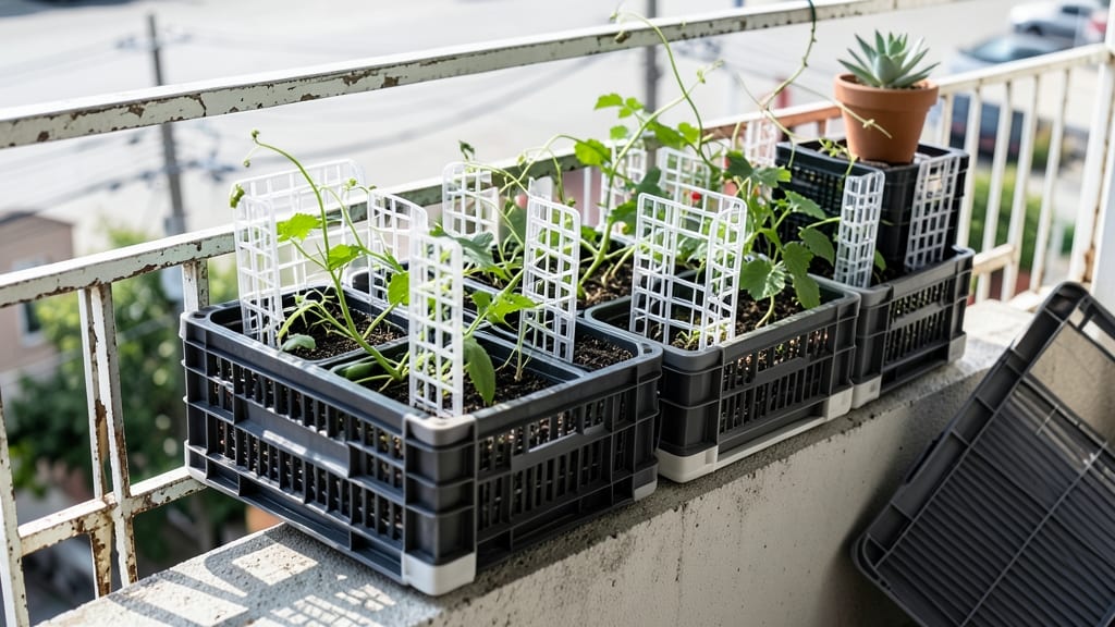 Modular Plastic Crate System With Snap-Together Trellis